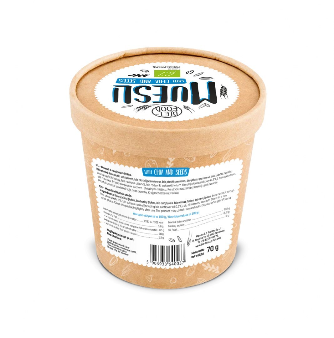 Diet-Food BIO MUESLI WITH CHIA - 300 g-1
