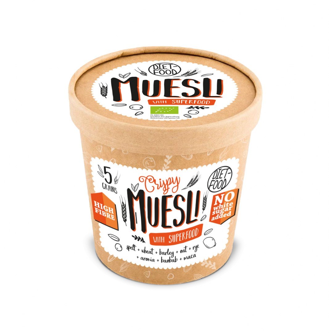 Diet-Food BIO MUESLI WITH SUPERFOOD - Cup 70 g-0